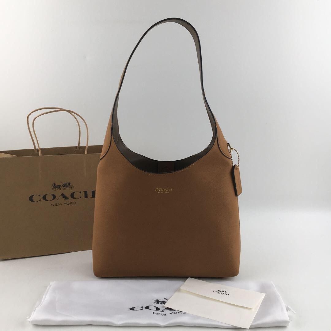 COACH Brooklyn Shoulder Bag 28 suede CW637 Siena Outlet New