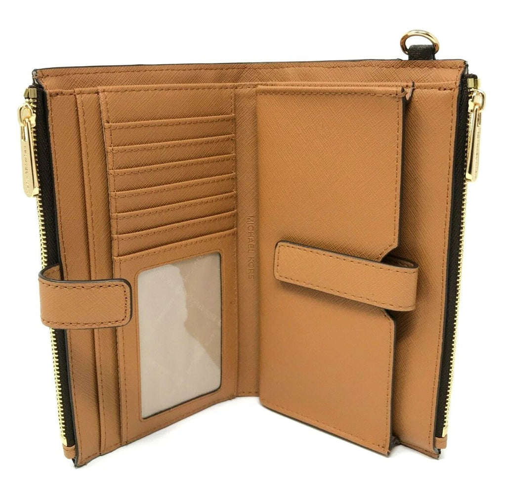 Michael Kors MK Jet Set Travel Double Zip Phone Wristlet Wallet
