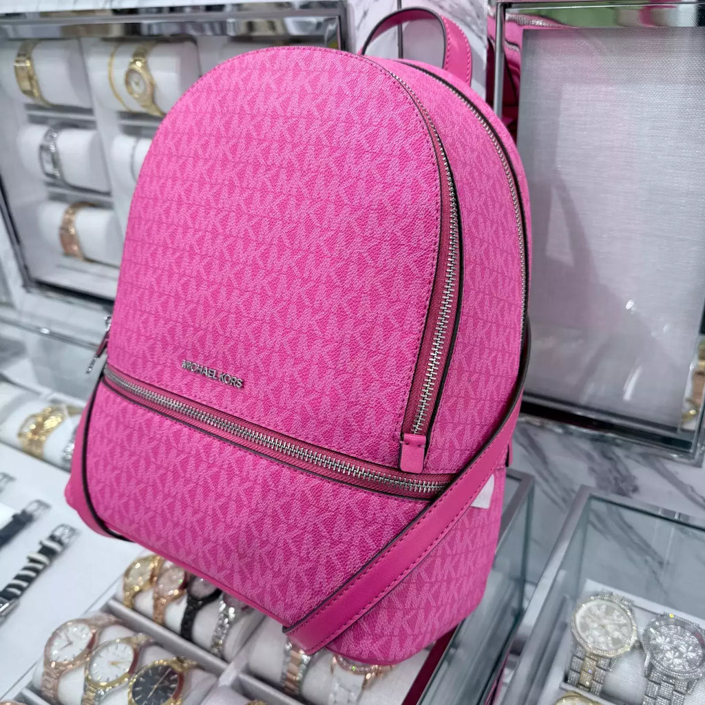 Rhea Medium Logo Backpack — Dragonfruit Pink