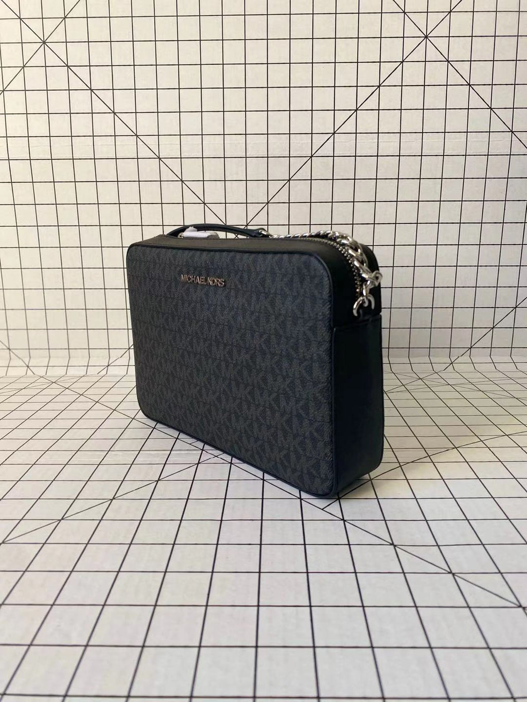 Michael Kors Jet Set Large East West Crossbody Signature Leather Bag Handbag