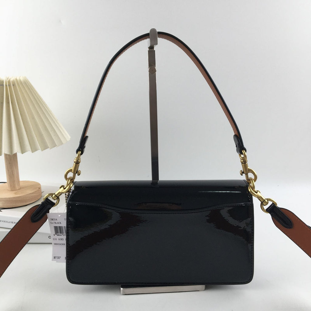 COACH  Tabby Shoulder Bag 26 In Signature Leather Black CM554 Outlet NEW