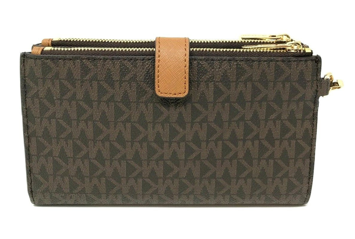 Michael Kors MK Jet Set Travel Double Zip Phone Wristlet Wallet