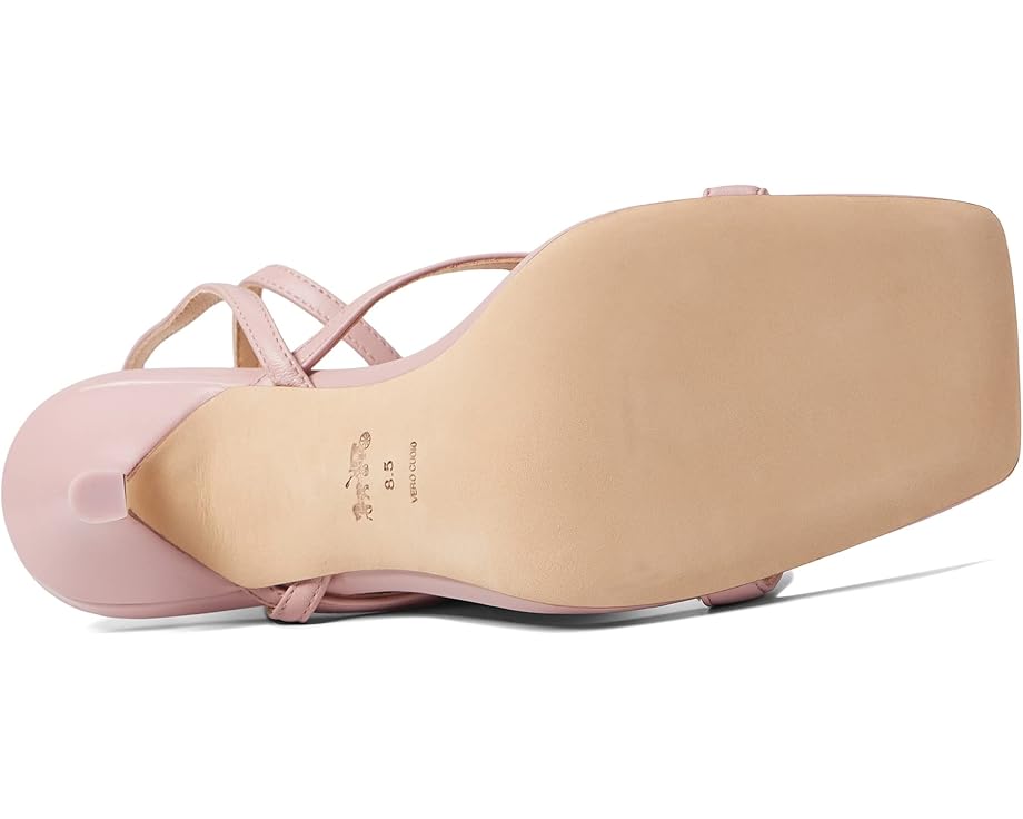 Women's COACH Kaia Leather Sandal  (Black, Carnation, Chalk, Red Orange)