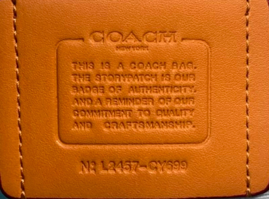 COACH  Roan Large Satchel Bag Signature Canvas Denim Blue CY699 Outlet NEW