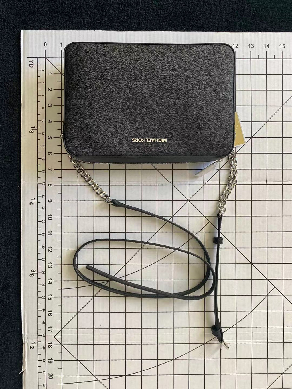 Michael Kors Jet Set Large East West Crossbody Signature Leather Bag Handbag