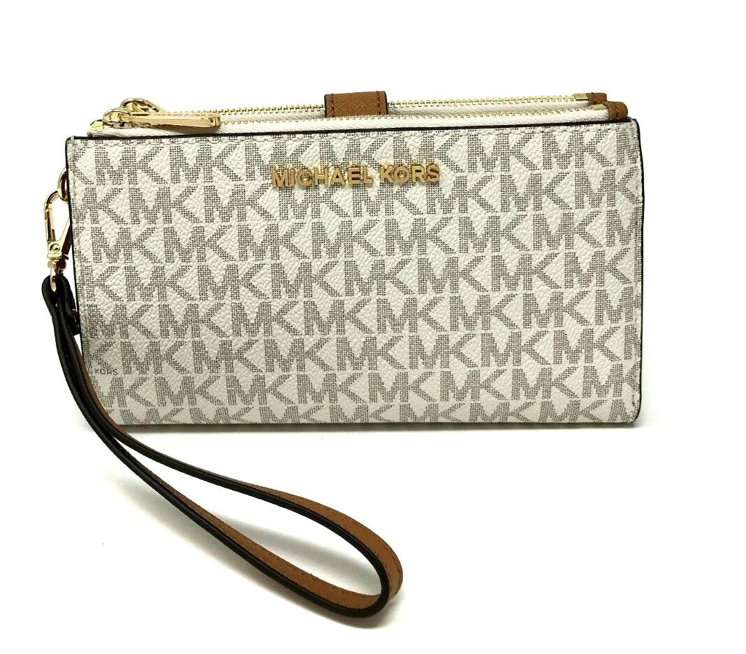 Michael Kors MK Jet Set Travel Double Zip Phone Wristlet Wallet
