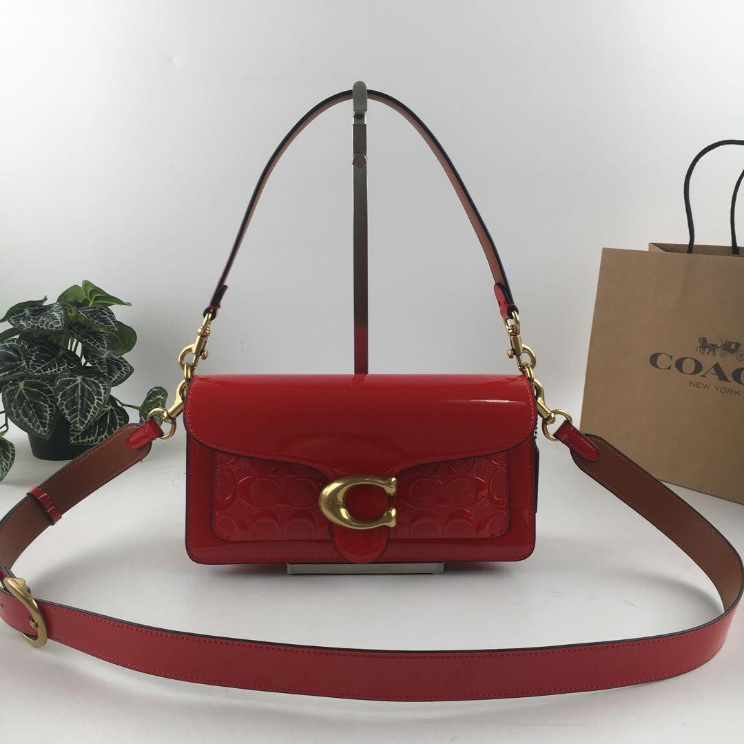 COACH  Tabby Shoulder Bag 26 In Signature Leather Red CM554 Outlet NEW