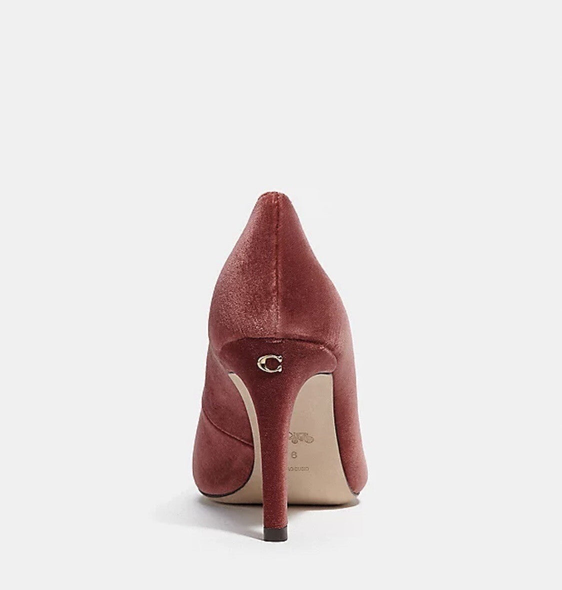 Coach Skyler Velvet Pump. Color Cherry Size 10B. NIB