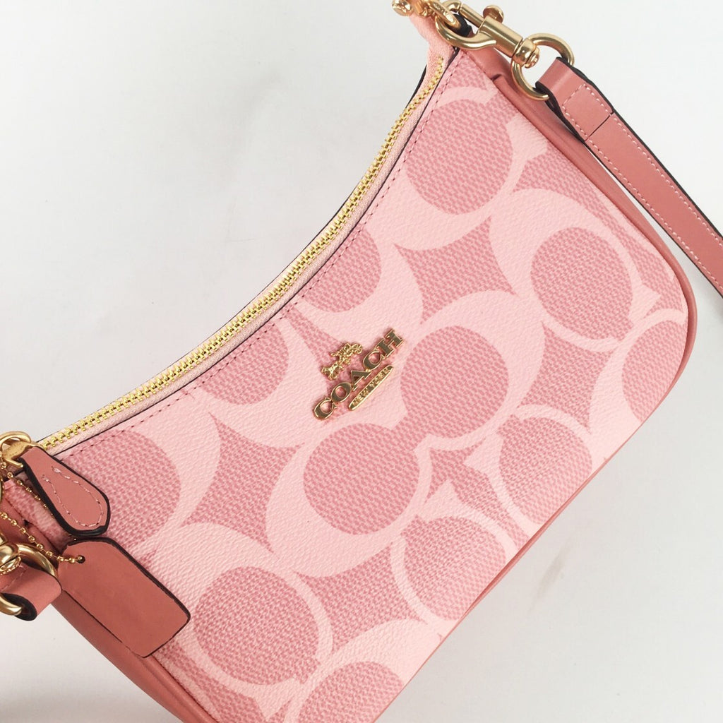 COACH Teri Shoulder Bag in Signature Canvas Pink CAL51 outlet New JPN