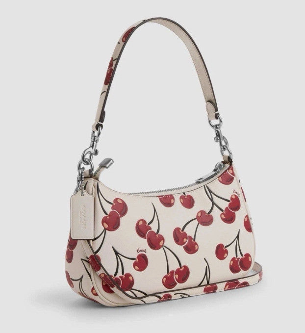 COACH CZ774 Teri Shoulder Bag With Cherry Print Smooth Leather Outlet JAPAN #GBJ