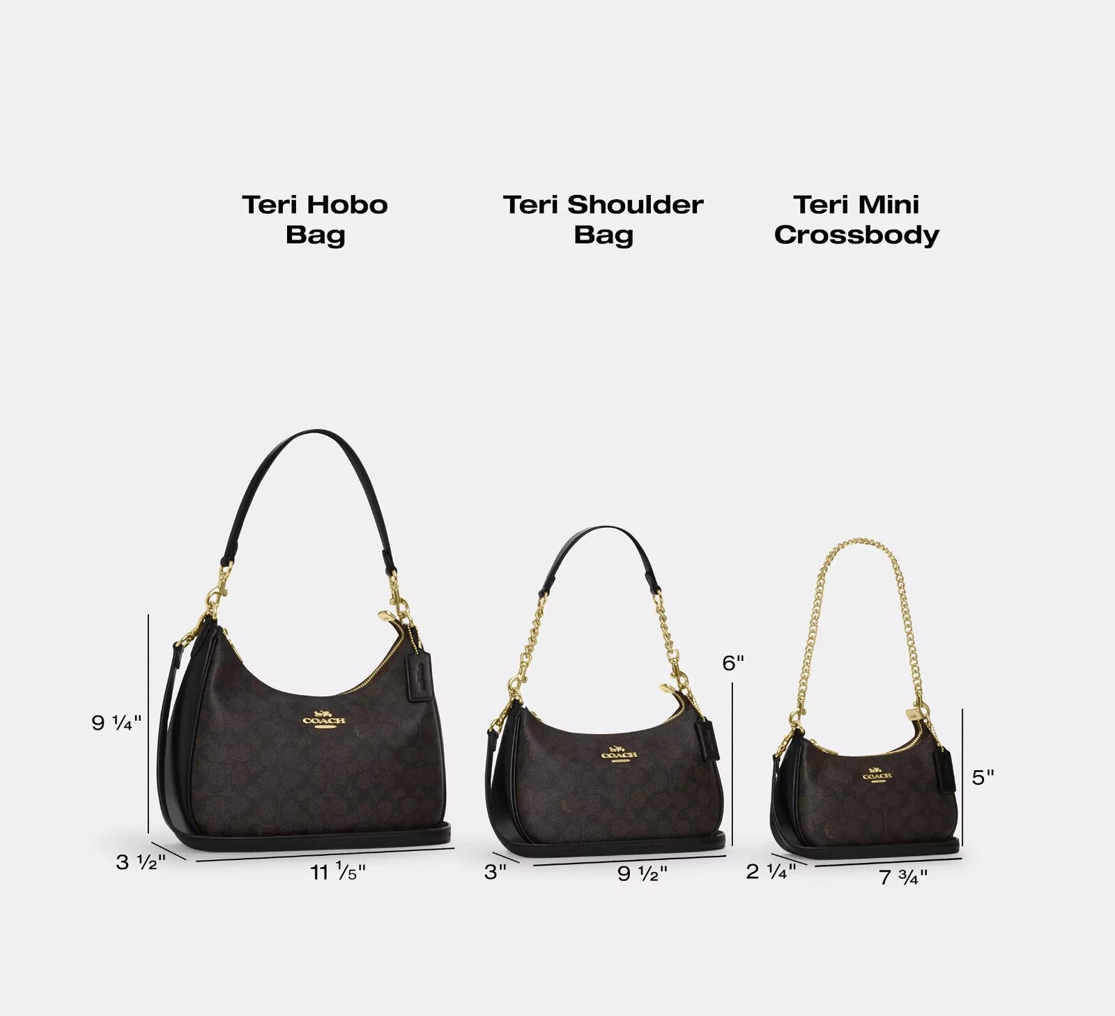 COACH Teri Shoulder Bag In Signature Denim/Silver/Black New Fast Shipping