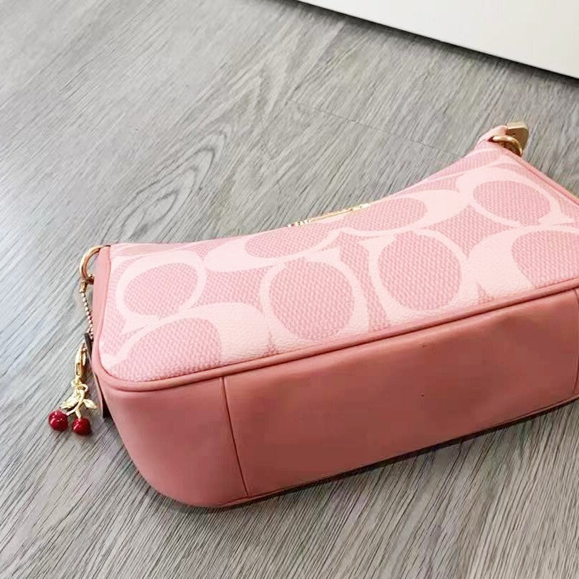 COACH Teri Shoulder Bag in Signature Canvas Pink CAL51 outlet New JPN