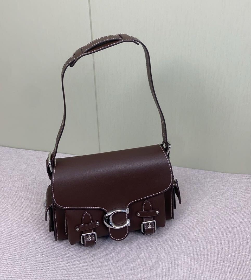 COACH Cargo Soft Tabby  Leather Shoulder Bag  Maple CT721 Outlet NEW