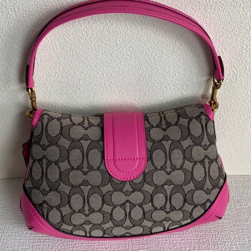 COACH  Soho Bag Signature Jacquard Shoulder Bag CJ814 Petunia Outlet NEW