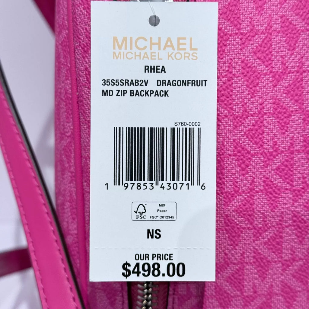 Rhea Medium Logo Backpack — Dragonfruit Pink