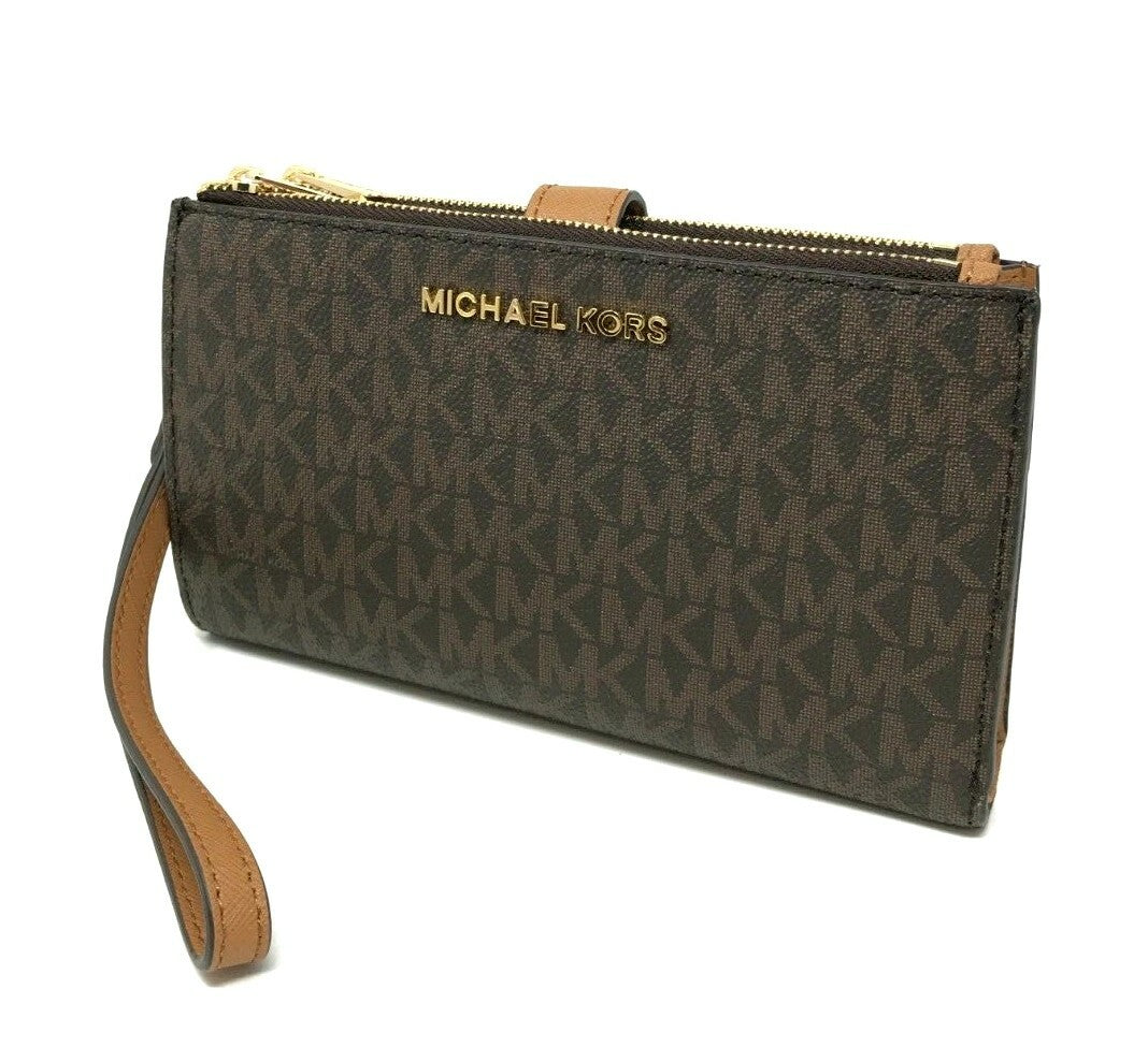 Michael Kors MK Jet Set Travel Double Zip Phone Wristlet Wallet