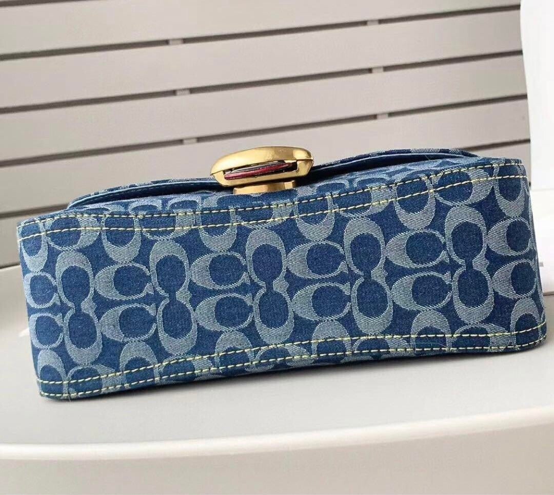COACH CA105 Tabby Shoulder Crossbody Bag Signature Denim Outlet Brand New