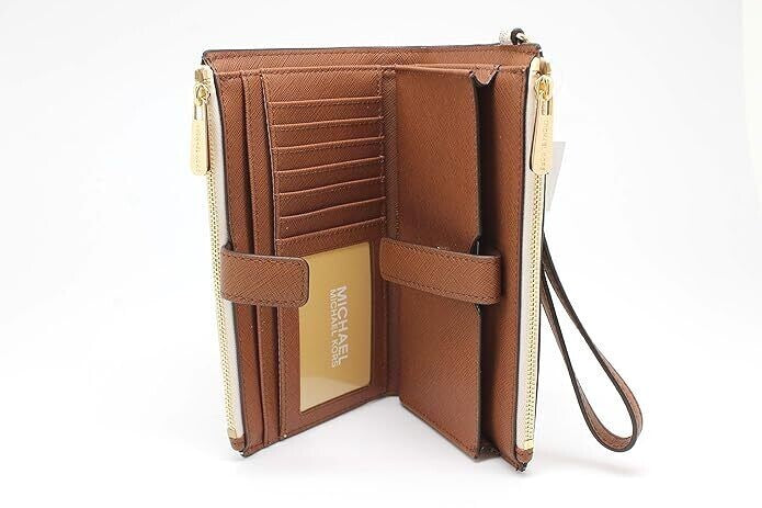 Michael Kors MK Jet Set Travel Double Zip Phone Wristlet Wallet