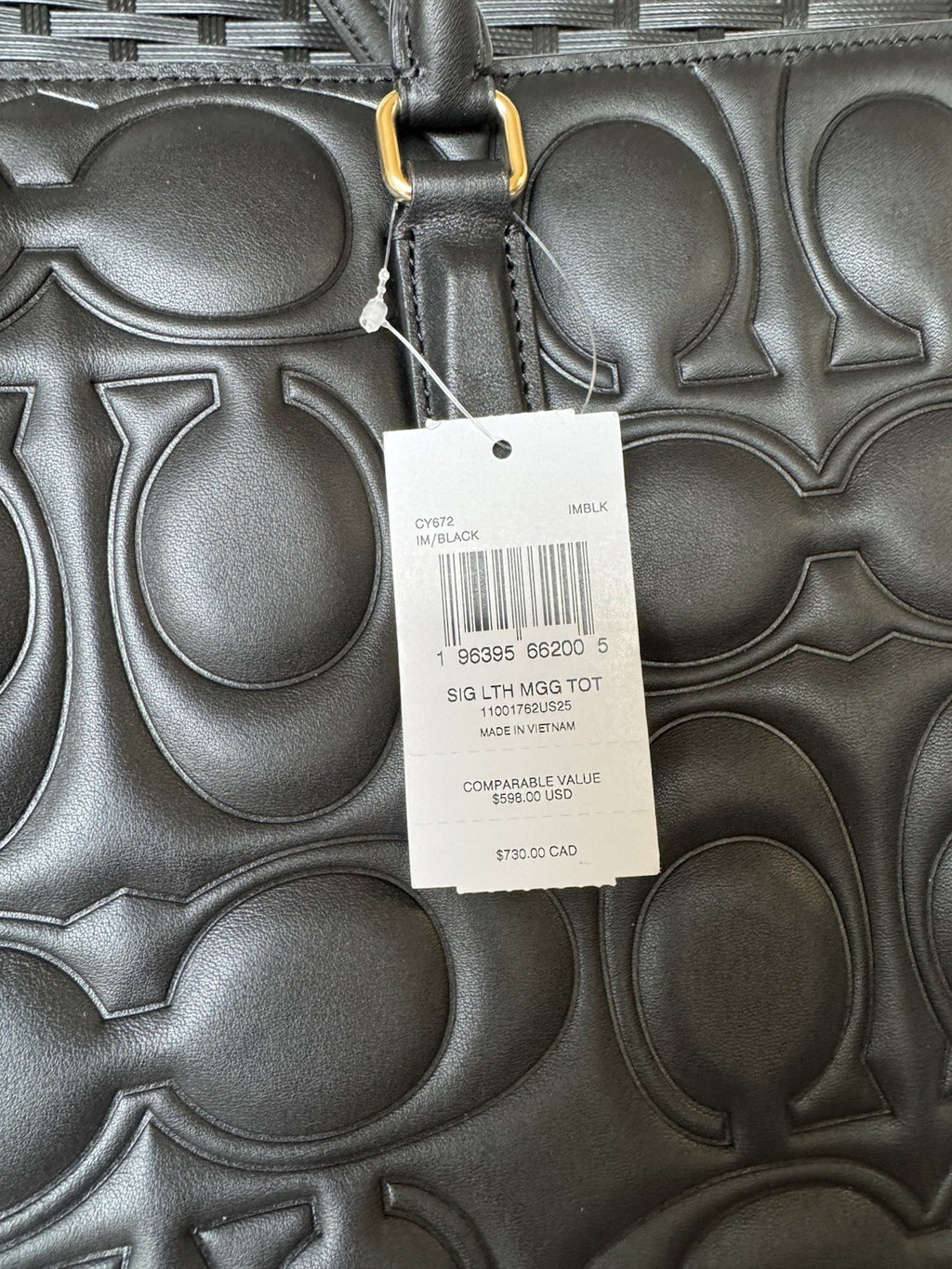 NWT Coach Maggie Tote Bag In Blocked Signature Leather CY672 New