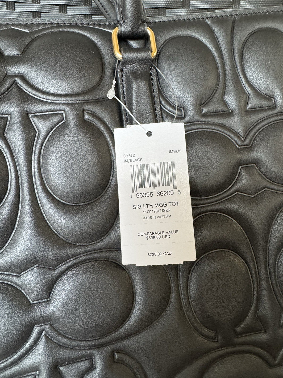 NWT Coach Maggie Tote Bag In Blocked Signature Leather CY672 New