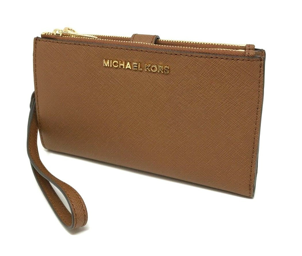 Michael Kors MK Jet Set Travel Double Zip Phone Wristlet Wallet
