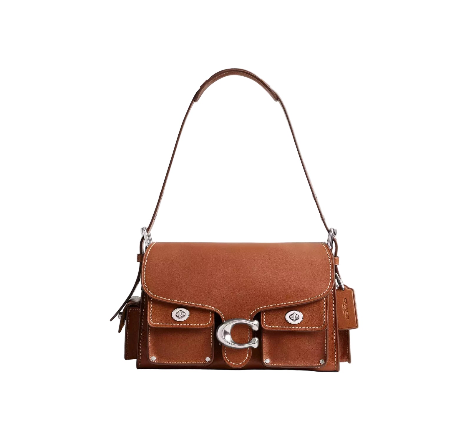 COACH Cargo Turnlock Soft Tabby Shoulder Bag CU124 Burnt Brown Outlet NEW