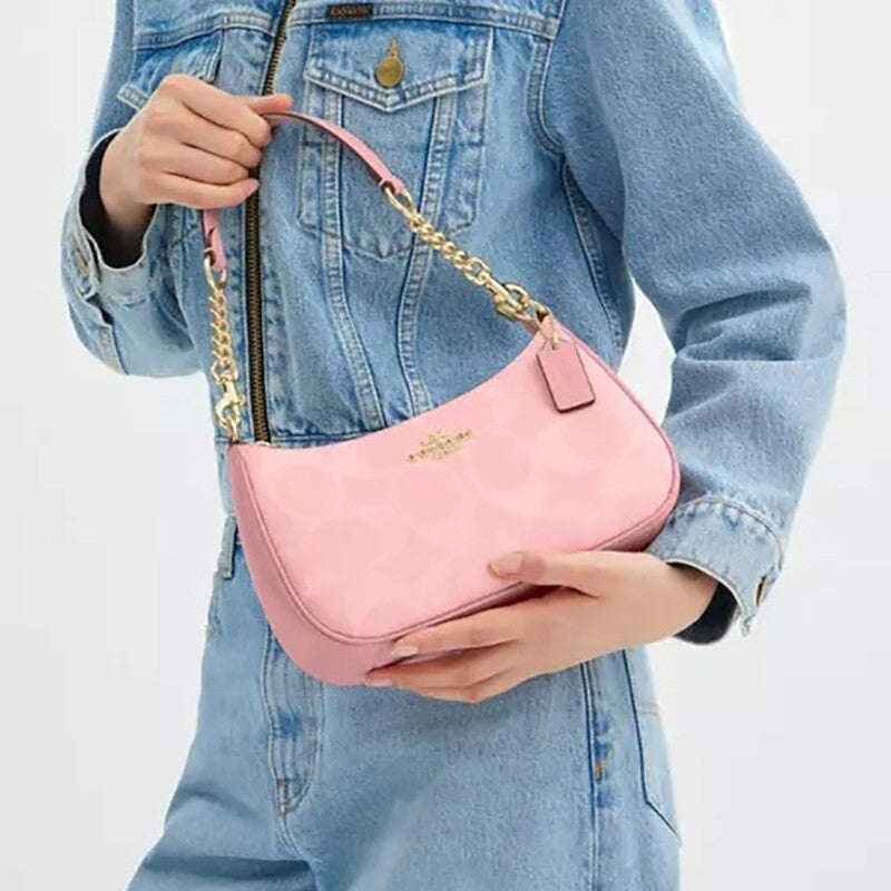 COACH Teri Shoulder Bag in Signature Canvas Pink CAL51 outlet New JPN