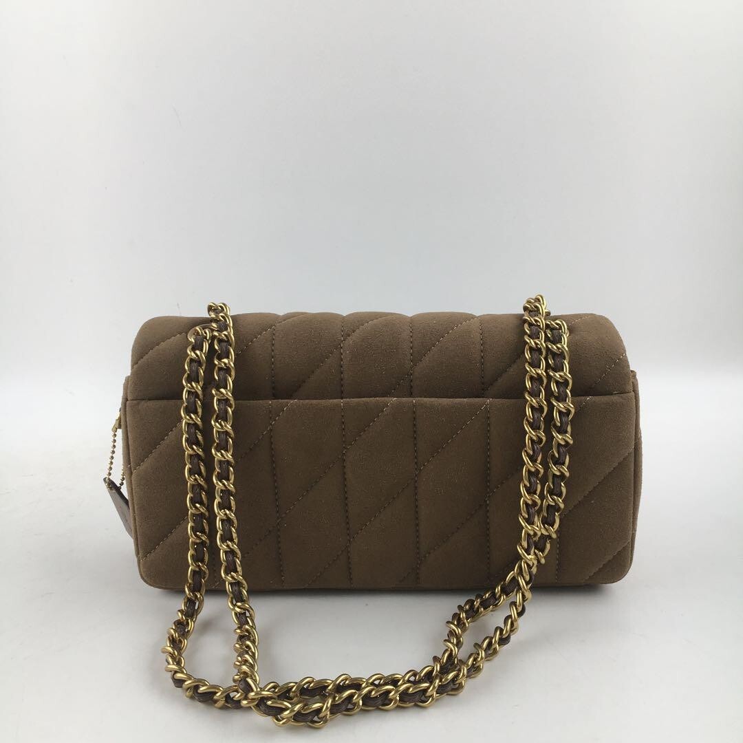 COACH  Tabby Shoulder Bag 26 With Quilting Suede Brown CW620 Outlet NEW