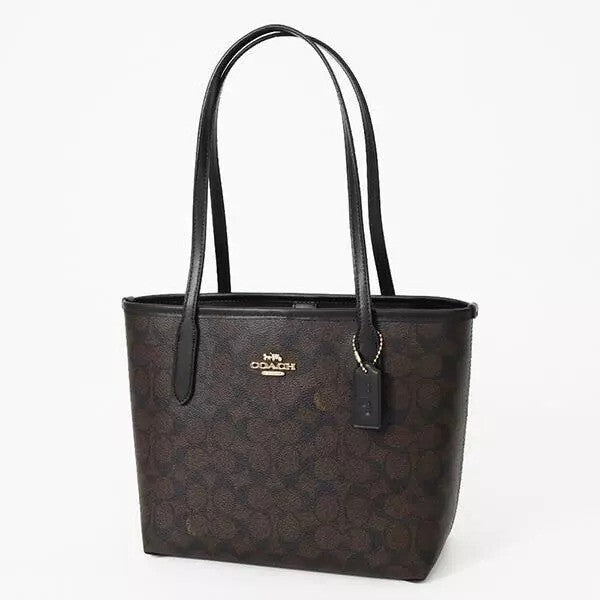 Coach Small City Tote Bag In Signature Canvas CU759 outlet new