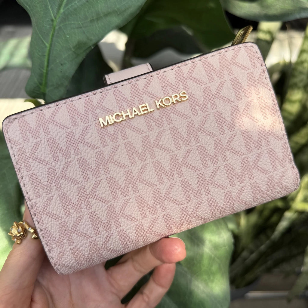 Jet Set Travel Chain Tote + Wallet Set — Powder Blush