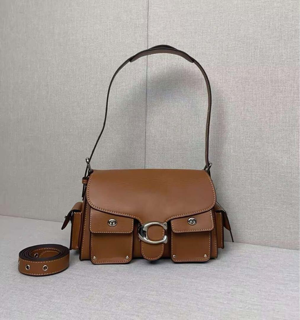 COACH Cargo Turnlock Soft Tabby Shoulder Bag CU124 Burnt Brown Outlet NEW