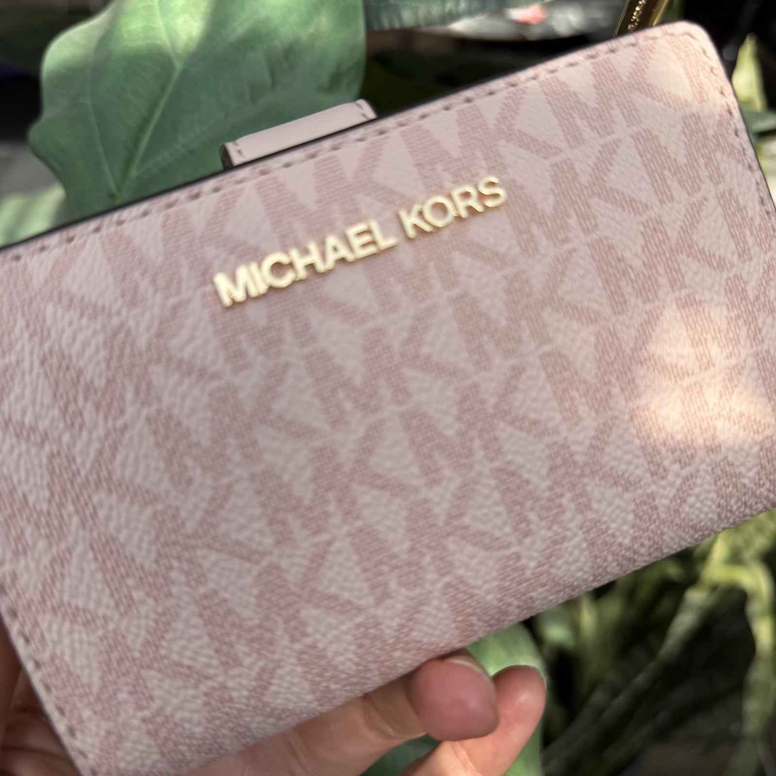 Jet Set Travel Chain Tote + Wallet Set — Powder Blush