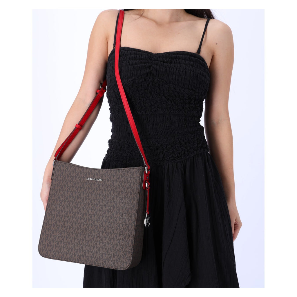 Michael Kors Jet Set Large Messenger Bag Crossbody MK Signature