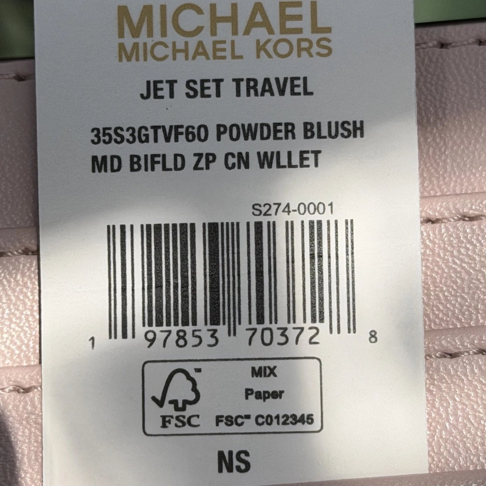 Jet Set Travel Chain Tote + Wallet Set — Powder Blush