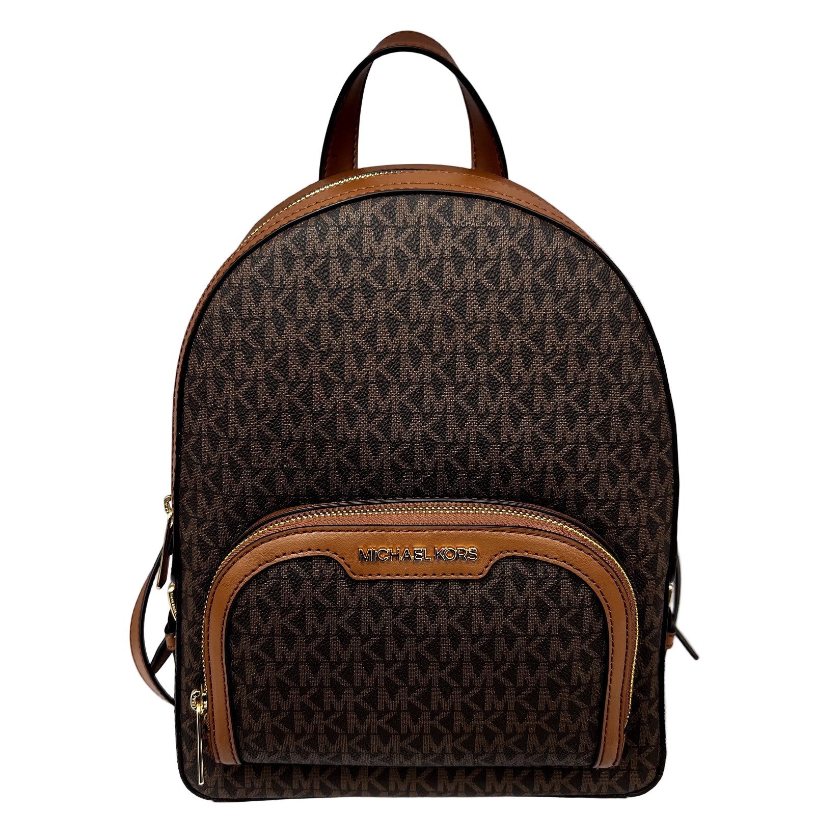 MICHAEL KORS JAYCEE MEDIUM ZIP POCKET BACKPACK BAG Brown