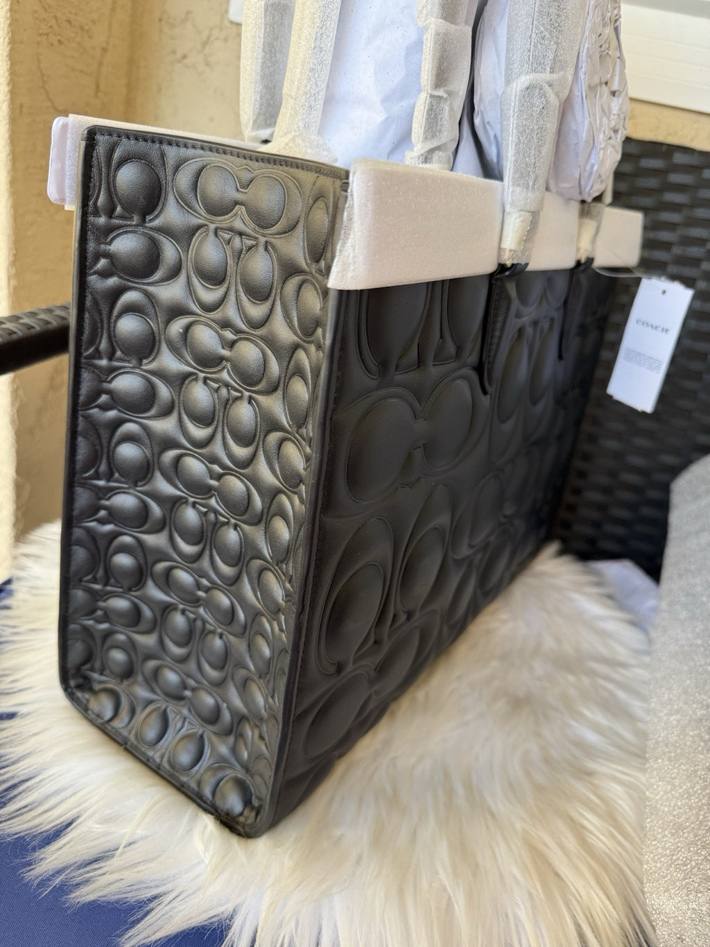 NWT Coach Maggie Tote Bag In Blocked Signature Leather CY672 New
