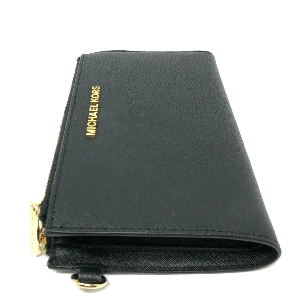Michael Kors MK Jet Set Travel Double Zip Phone Wristlet Wallet