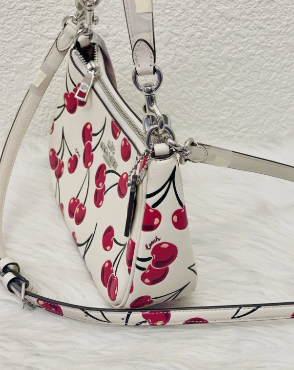 COACH CZ774 Teri Shoulder Bag With Cherry Print Smooth Leather Outlet JAPAN #GBJ