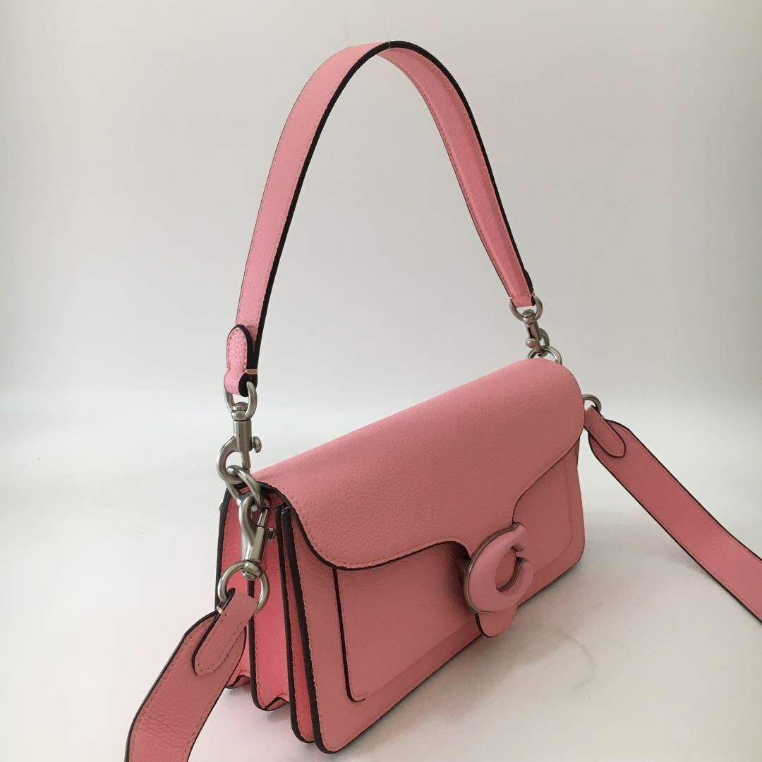 COACH CH735 Tabby Shoulder Bag 26 Flower Pink Leather Women Brand New