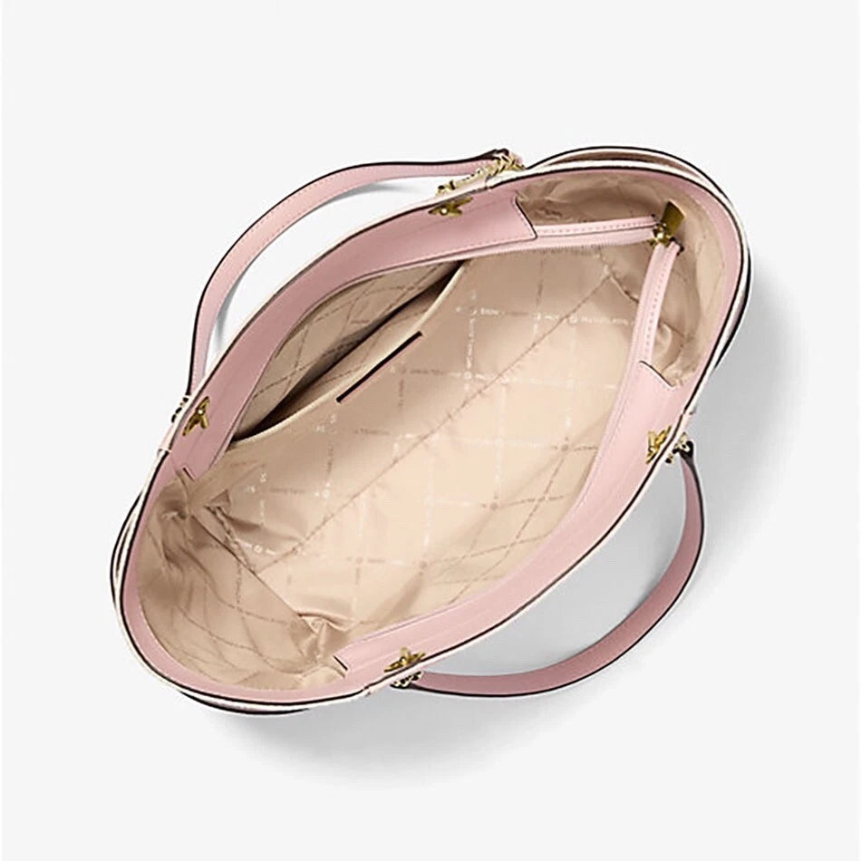 Jet Set Travel Chain Tote + Wallet Set — Powder Blush