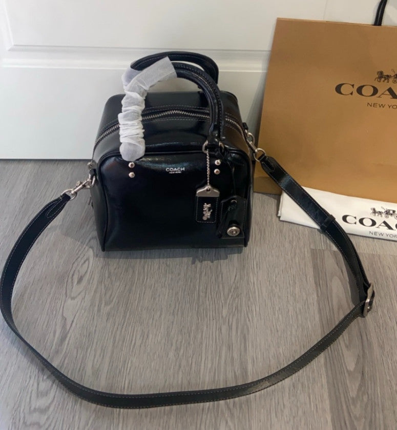 COACH Cube Rogue Bag 20 Shoulder Bag Black CBH04 Outlet NEW