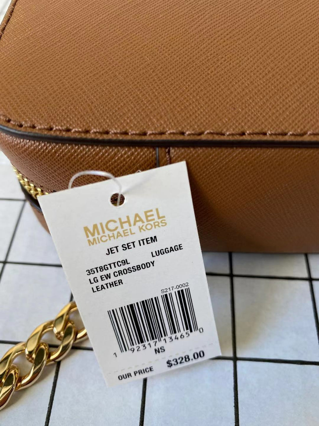Michael Kors Jet Set Large East West Crossbody Signature Leather Bag Handbag