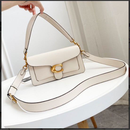 COACH 73995 Tabby Shoulder Bag 26 White Polished Pebble Leather 2 Way Outlet New