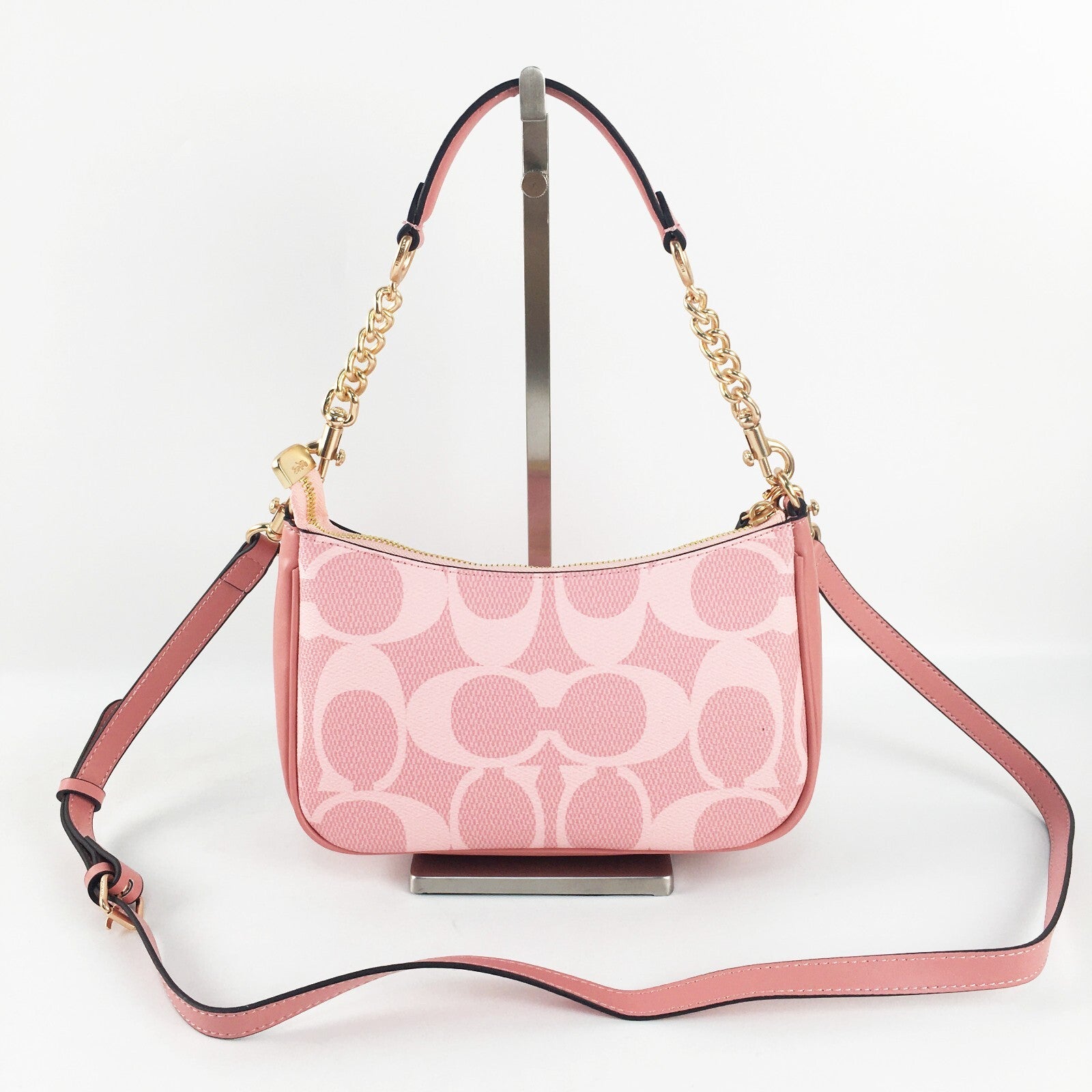 COACH Teri Shoulder Bag in Signature Canvas Pink CAL51 outlet New JPN