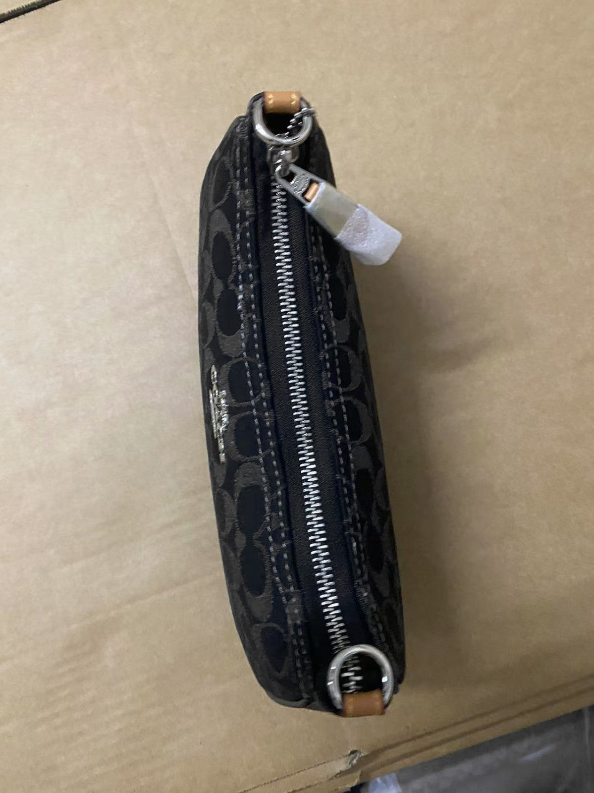 COACH Teri Shoulder Bag In Signature Denim/Silver/Black New Fast Shipping