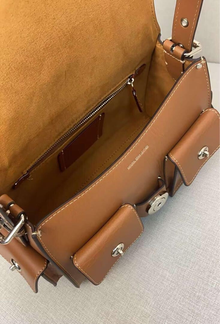 COACH Cargo Turnlock Soft Tabby Shoulder Bag CU124 Burnt Brown Outlet NEW