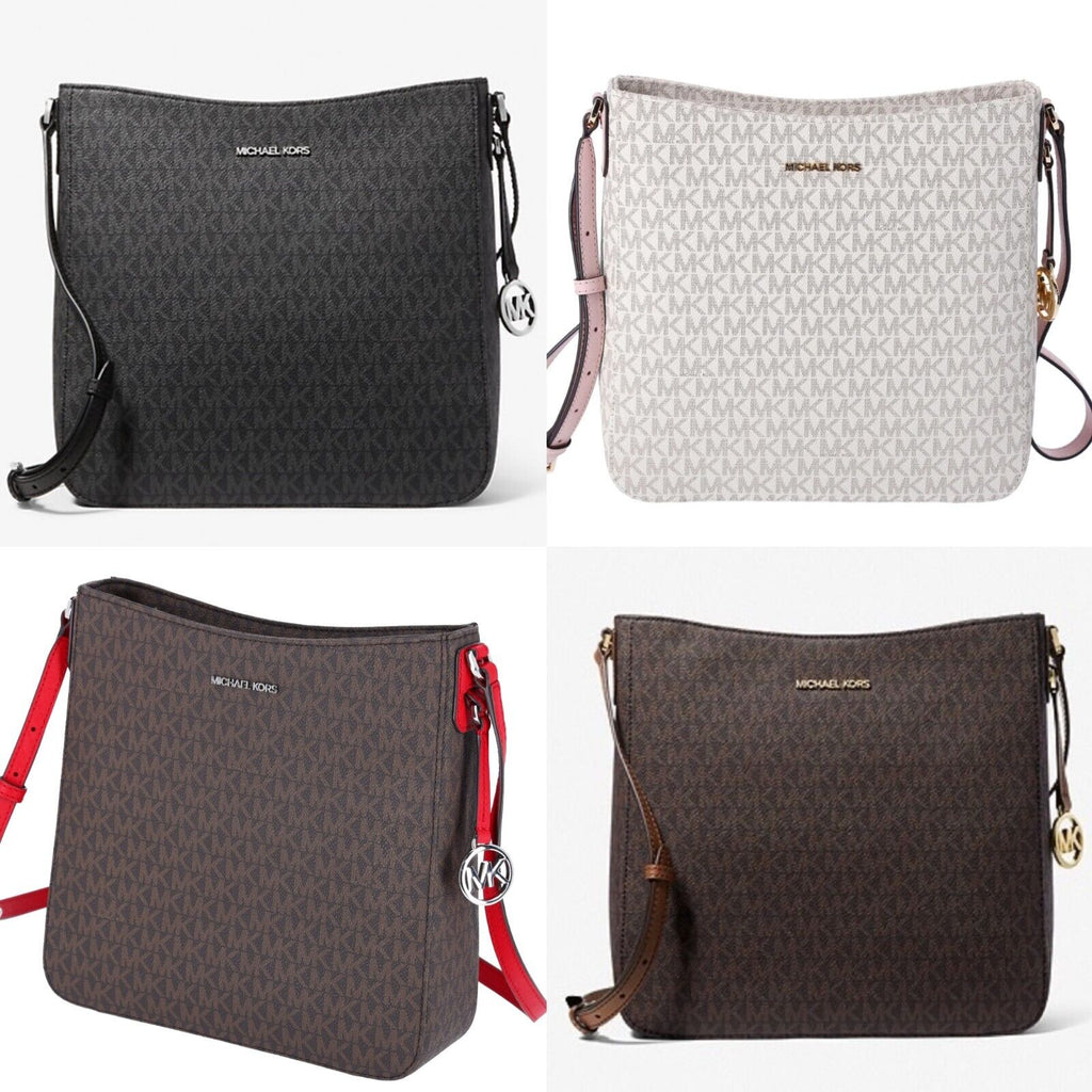 Michael Kors Jet Set Large Messenger Bag Crossbody MK Signature