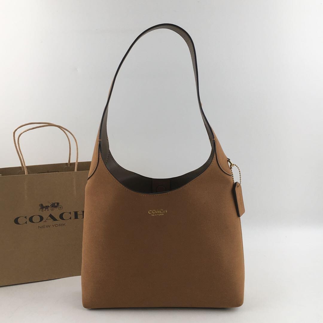 COACH Brooklyn Shoulder Bag 28 suede CW637 Siena Outlet New