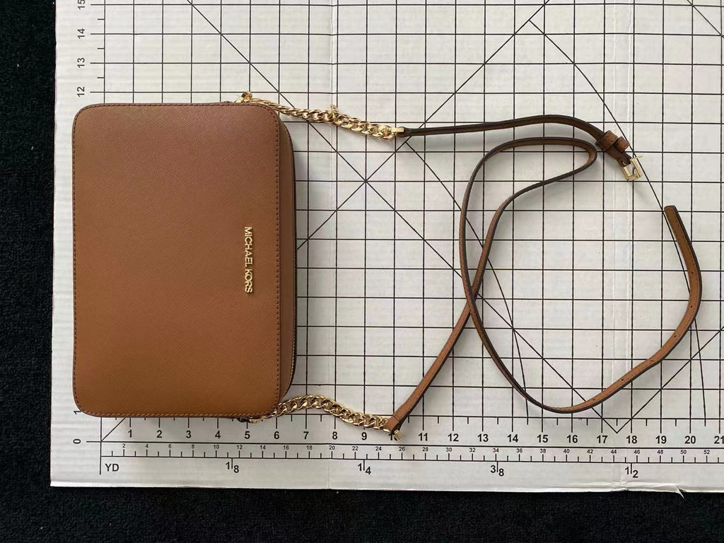 Michael Kors Jet Set Large East West Crossbody Signature Leather Bag Handbag