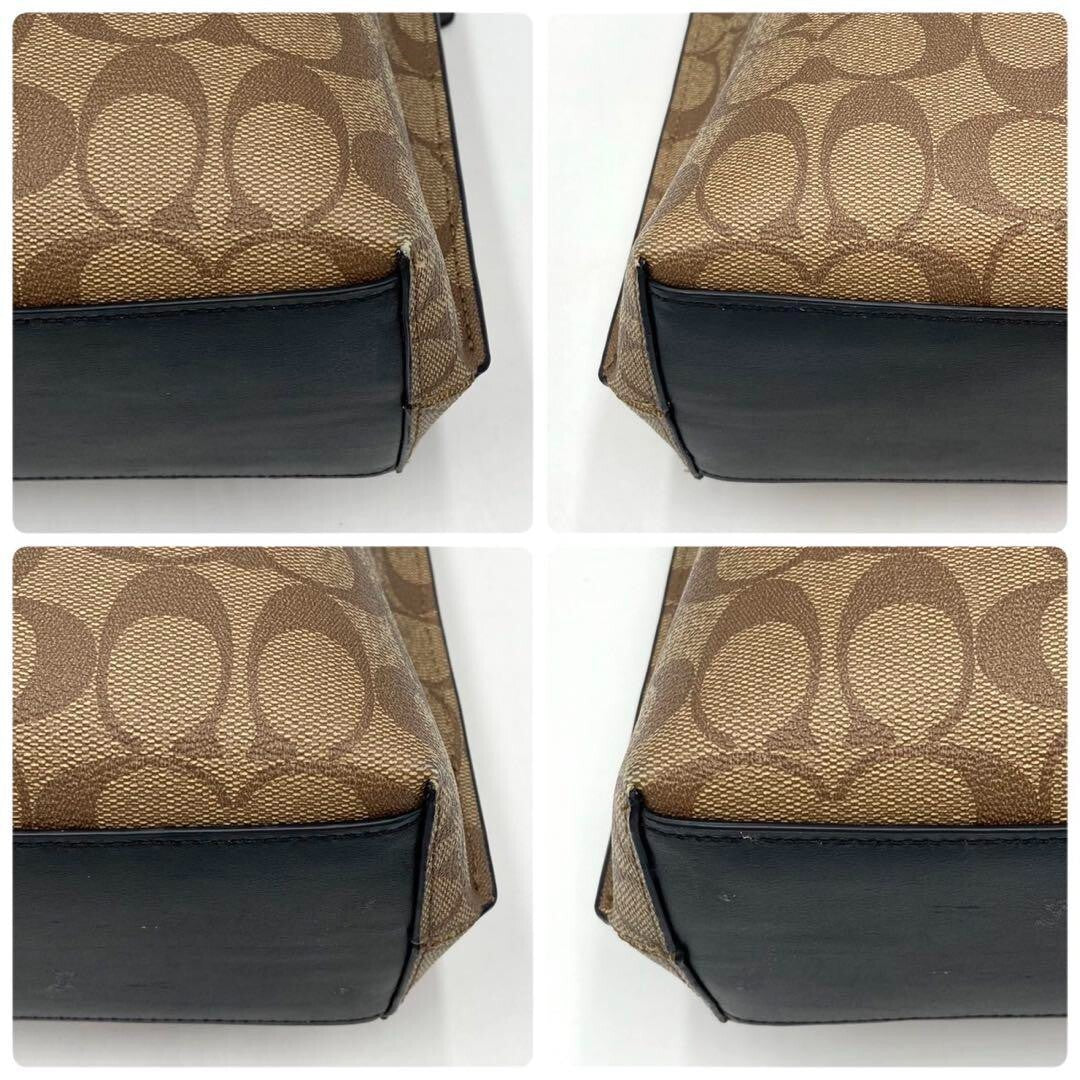 COACH Molly Bucket Bag 22 Signature Canvas Gold/Khaki/Black CA582 Outlet NEW